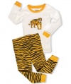 Leveret Tiger 2 Piece Pajama 100% Cotton (Size 6M-5T)