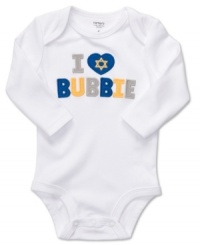 Dress him up and spread the love during the special celebrations with this Hanukkah-inspired bodysuit from Carter's.