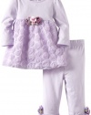 Sweet Heart Rose Baby-Girls Infant Flower Soutache Legging Set, Purple, 18 Months