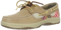 Sperry Top-Sider Bluefish Boat Shoe (Toddler/Little Kid/Big Kid),Linen/Rose Plaid,4 M US Big Kid