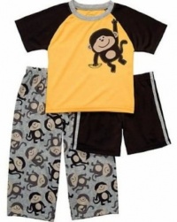 Carter's Yellow Monkey 3 Piece Pajama Set (12 months)