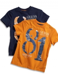 GUESS Kids Boys Little Boy GUESS Kids Boys 81 Screen-Print Tee, GOLD (7)