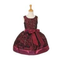 CinderellaCouture -CC1120- Dazzling two tone tafetta decorated with multi-color glitter sweet hearts , knee high dress, raspberry size 8