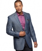 Give your dressy casual look a dose of streetwise styling – this blazer from Sean John has the look of denim.