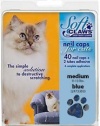 Soft Claws for Cats - CLS (Cleat Lock System), Size Medium, Color Blue