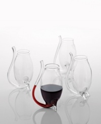 Uniquely designed for maximum enjoyment of port, this Wine Enthusiast drinkware set of 4 port sippers makes an exceptional gift for wine lovers. Your hand warms the cup enhancing the flavor of the port, and the stem allows you to savor every sip.