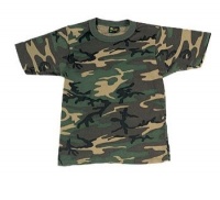 Kids Woodland Camouflage T-Shirt SIZE LARGE