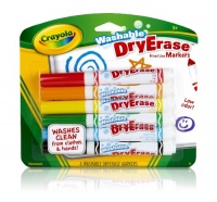 Crayola 6ct Dry Erase Broad Line Wahable Markers