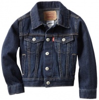 Levi's Boys 2-7 Trucker Jacket, Dark Sky, 3T