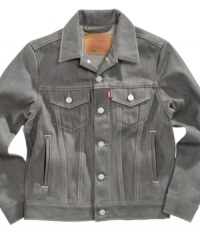 Amp up a classic look with this silvery gray denim jacket from Levi's.