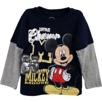 Disney Mickey Mouse Little Champ Navy Layered T-shirt 2T-4T (3T)