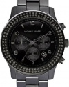 Men's Black Ceramic Black Dial Swarovski Crystal Accents Quartz