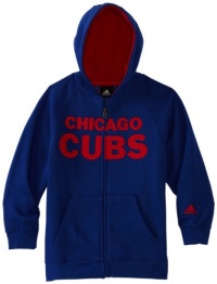 MLB Youth Chicago Cubs Fleece Full Zip Hoodie (Western Blue, Large)