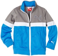 PUMA Boys Back Logo Athletic Jacket, Blue, XL (20)