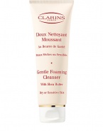 As gentle as cleansing milk and as effective as soap, new Gentle Foaming Cleanser has been created to meet the needs of all skin types. Its lightweight, refreshing lather rinses easily with water and protects skin from the drying effects of hard water. Formulated without soap, for soothing cleansing. Rich in Shea Butter and Pro-Vitamin B5, leaving skin feeling soft and supple. 4.4 oz. 