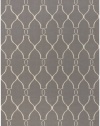 Surya Jill Rosenwald Fallon 2-Feet by 3-Feet Hand Woven Rug, gray crossover