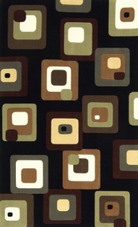 Area Rug 8x11 Rectangle Contemporary Black Color - Momeni Elements Rug from RugPal