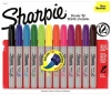 Sharpie Brush Tip Permanent Markers, 12 Colored Markers (1810704)