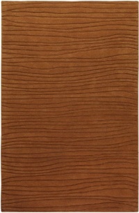 Area Rug 8x11 Rectangle Solid/Striped Golden Brown Color - Surya Artist Studio Rug from RugPal