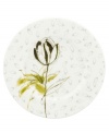 Artsy florals and funky dot designs collide on the eclectic and dreamy Watercolors Citrus saucer from Lenox Simply Fine. A sleek silhouette and sophisticated palette of gray, white and olive create a fresh, modern look for casual meals. (Clearance)