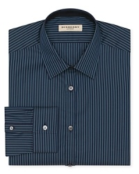 A handsome button-down from Burberry London adds sharp stripes to your arsenal of well-crafted dress shirts.