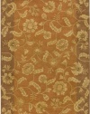 Rizzy Home FL1477 Floral 8-Feet by 8-Feet Round Area Rug, Rust