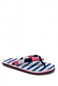 Juicy Couture Lucy Kid Flip-Flop (Infant/Toddler),Reagal Navy/Violet/White/Navy/White ,13 M US Little Kid