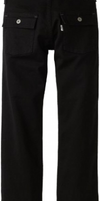 Levi's Boys 8-20 Styled 514 Slim Straight Fit Work Pant, Black, 14 Regular