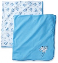 ABSORBA Baby-Boys Newborn Cotton Blanket, Blue, One Size