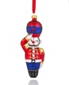 Marching through New York City first in 1950, the toy soldier is now an official balloon for Macy's Thanksgiving Day Parade. Dressed like the original, this collectible Christmas ornament is a true holiday classic.