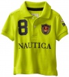 Nautica Sportswear Kids Baby-Boys Infant Short Sleeve Pique Polo Shirt, Lemon Lime, 24 Months