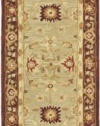 Safavieh Anatolia Collection AN556A Handmade Sage and Burgundy Hand-Spun Wool Area Runner, 2 Feet 3 Inch by 14 Feet