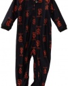 MLB Infant San Francisco Giants Full Zip Raglan Coverall (Black, 24mos)