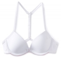 Maidenform Girls 7-16 Flex T-Back Front Closure Bra, White, 30A