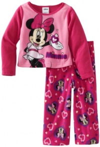 Ame Sleepwear Girls 2-6X We Love Minnie 2 Piece Pajama Set