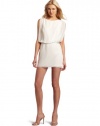 laundry BY SHELLI SEGAL Women's Beaded Band Blouson Cocktail Dress, Warm White, 12