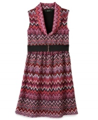 Pretty print. With a breezy sleeveless design this belted, multi-print dress from BCX gives her stunning style for summer.