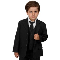 Boys Cotton/Linen Black Summer Suit From Baby to Teen