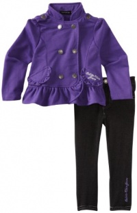 Calvin Klein Baby-Girls Infant Jacket With Jean, Purple, 12 Months