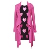 Size-6X RRE-54601F FUCHSIA-PINK BLACK TWO-FER SEQUIN HEART MOCK-JACKET Special Occasion Valentine Party Dress,F354601 Rare Editions LITTLE GIRLS