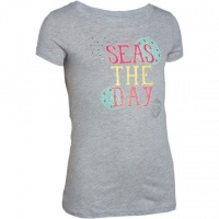 Roxy Kids Girls 7-16 Seas The Day T-Shirt, Heritage Heather Gray, X-Large