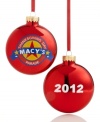 Start the holiday season off right with Macy's Thanksgiving Day Parade ornament, featuring the official logo on one side and the year on the reverse.