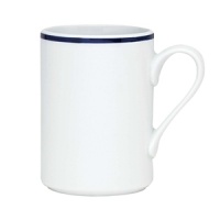 Tasteful and tailored blue banded dinnerware inspired by the unique Copenhagen neighborhood of Christianshaven from Dansk. Mug holds 9 oz.