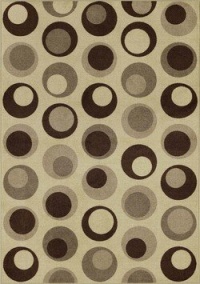 Dalyn Monterey Beige Rug Contemporary Circles 22 x 7' (MR111)