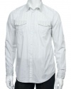 American Rag Bright White Heather LS Button Down Shirt