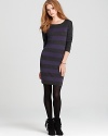 C&C California's figure-flattering sweater dress offers versatile styling options for seven-days-a-week chic.