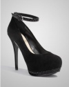 GUESS Prestyn Suede Pumps, BLACK SUEDE (9 1/2)