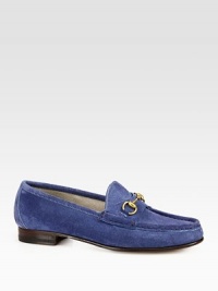 Suede loafers adorned by a 60th-anniversary horsebit buckle. Suede upperLeather lining and solePadded insoleMade in Italy