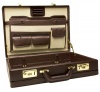 RoadPro CAP-003PM/BN Premium Brown Leather-Like Expandable Briefcase