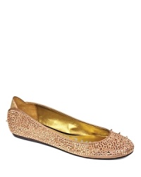 Pretty little things: These Sam Edelman ballet flats will rock your world, in standout satin with stud and rhinestone details. Add a dressy touch to your daily commute or comfort to a night out.